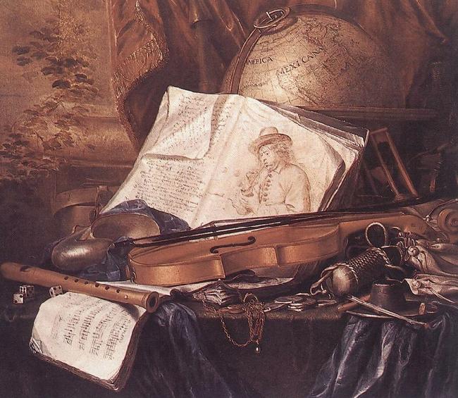 Pieter de Ring Still Life of Musical Instruments